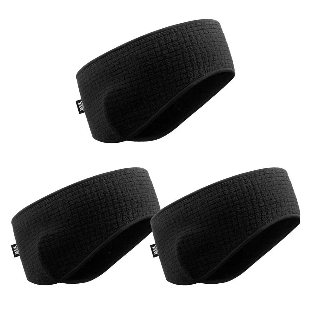 Winter Ear Warmers 3 Pcs Fleece Unisex Headbands for Running Ski Cycling